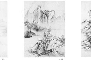 仿古山水八开