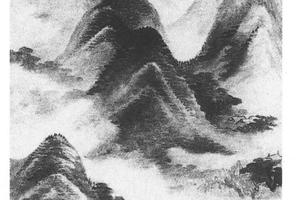 鹤林烟雨图轴