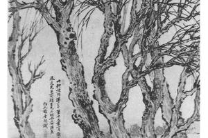 古柳寒鸦图