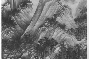 万木奇峰图