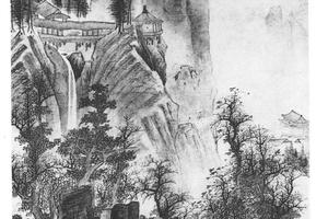 秋山红树图