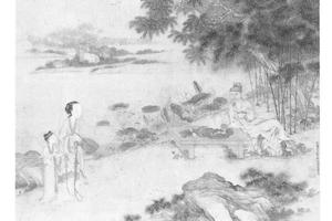 莲塘纳凉图页装