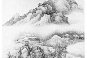 山腰茅屋图