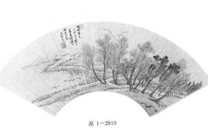 湖村暮色图