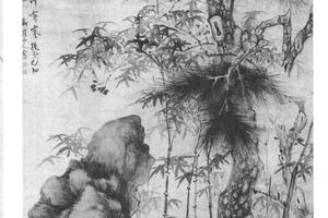 松竹梅石图