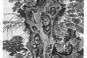 菊石野兔图
