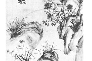 牡丹萱石图