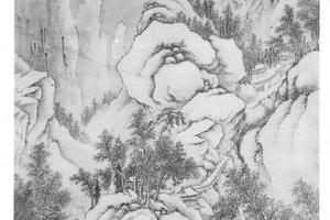 雪山肖寺图