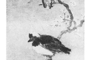 雪树双鸦图