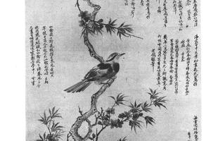 摹张中桃花山乌图
