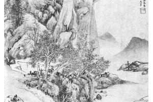 山村送客图
