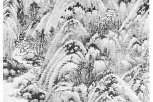 仿梅道人山水