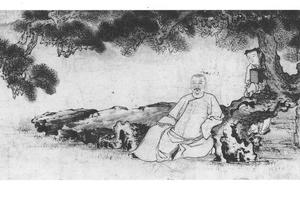 王乐圃松荫读书图