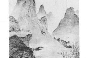 寒林萧寺图