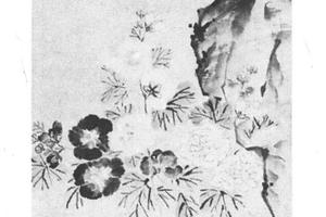 石榴蜀葵图