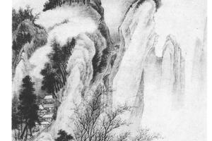 寒林萧寺图