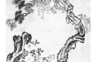 松藤牡丹图