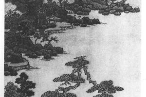 白云红树图