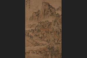 浅绛秋山图中堂