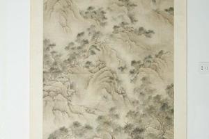 霖雨云松图