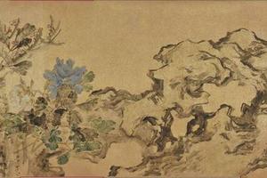 虚谷、朱偁、胡璋合作花卉图卷