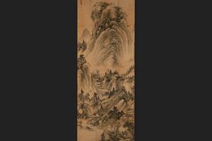 水墨山水图中堂