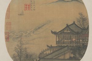 月夜看潮图