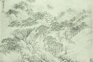 王石谷画万松叠翠图