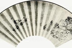 翁松禅画扇一
