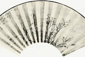 翁松禅画扇二