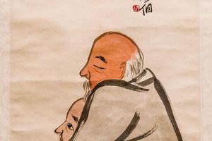 扶醉人归图