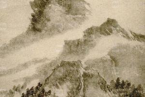 巴子安仿方方壷松亭山色图