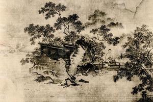 宋马钦山凭栏啜茗