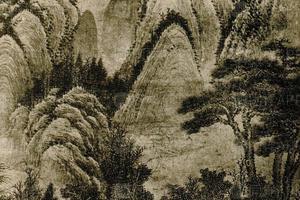 王石谷模北苑万木奇峯图