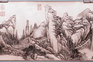 飞阁流泉图卷