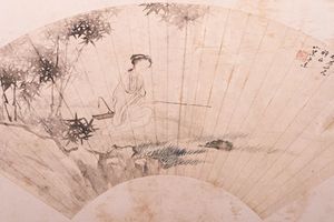 仕女扇面