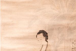 仕女图轴