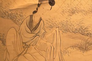 设色仕女屏