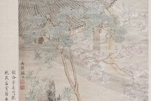 芭蕉仕女屏