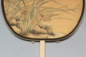 张熊兰花图 孟毓梓牡丹图团扇