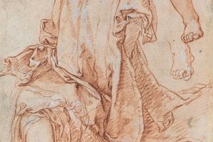 Studies of Legs and Drapery