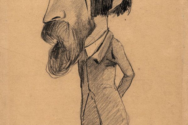 Caricature of Auguste Vacquerie 