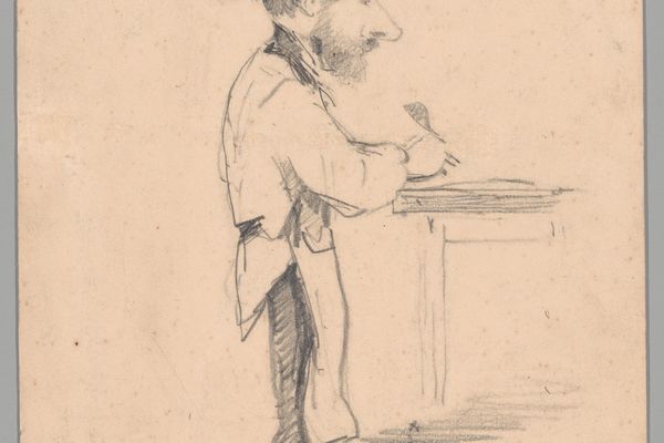 Caricature of a Man in the Small Hat 