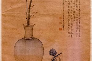 先春如意图轴