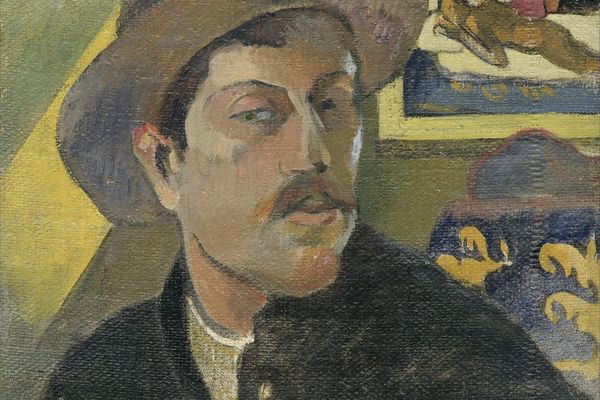 Self-portrait with a hat