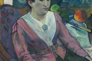 Woman in front of a Still Life by Cézanne 