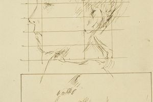 Heads of a Boy and a Man （Self-Portrait) （verso)