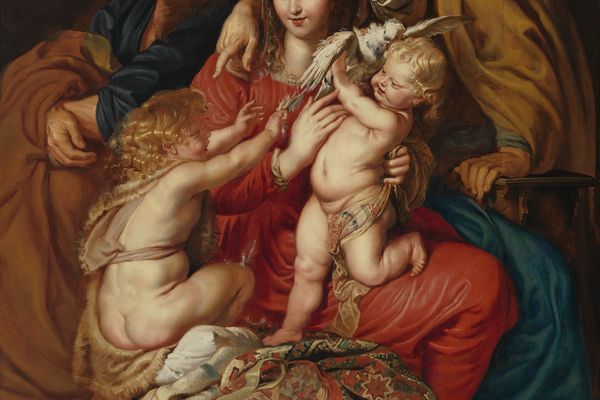 The Holy Family with St. Elizabeth, St. John, and a Dove 