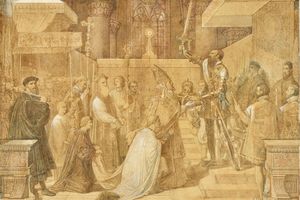 The Duke of Alba Receiving the Pope's Blessing in the Cathedral of Sainte-Gudule, Brussels 
