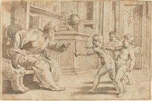 Putti Testing a Man's Perception of Depth 